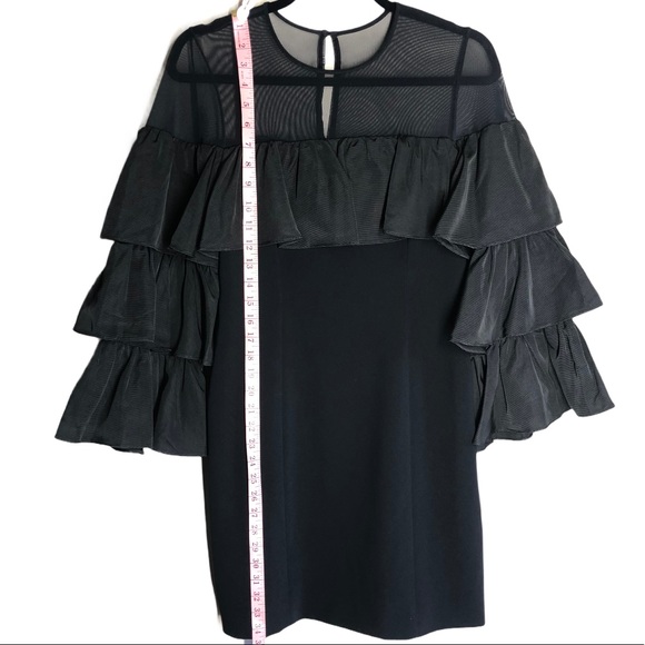 CINQ A SEPT VALENTINA RUFFLES TIERED SLEEVES SZ 6 - Picture 5 of 10